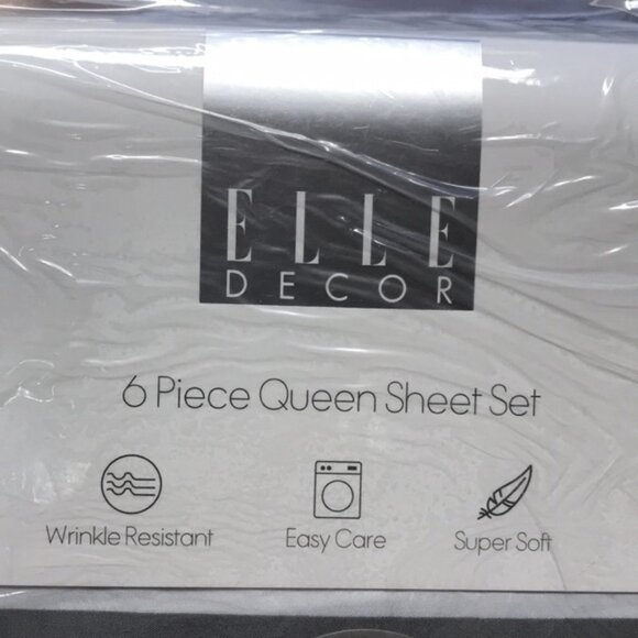 Elle Decor Printed Pattern 6-Piece Queen Sheet Set - Picture 6 of 6